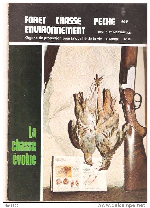 FORET-CHASSE-PECHE-ENVIRONNEMENT -  Revue Trimestrielle - N° 35   (1979) - Chasse & Pêche