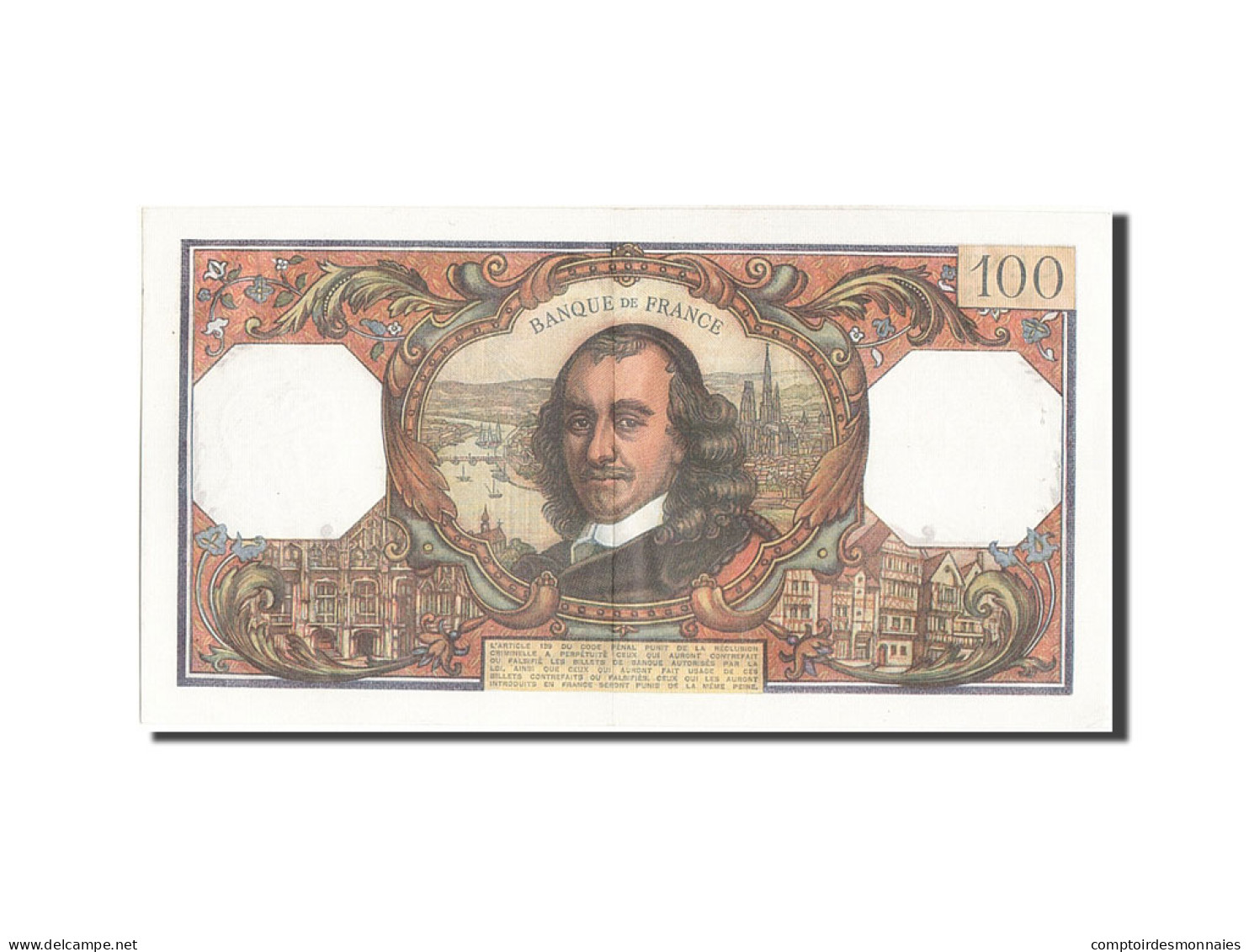 Billet, France, 100 Francs, 100 F 1964-1979 ''Corneille'', 1972, 1972-10-05 - 100 F 1964-1979 ''Corneille''