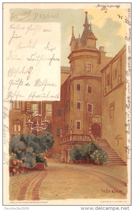 Bg19391 Dessau Schlosshof Signed H Strose - Dessau