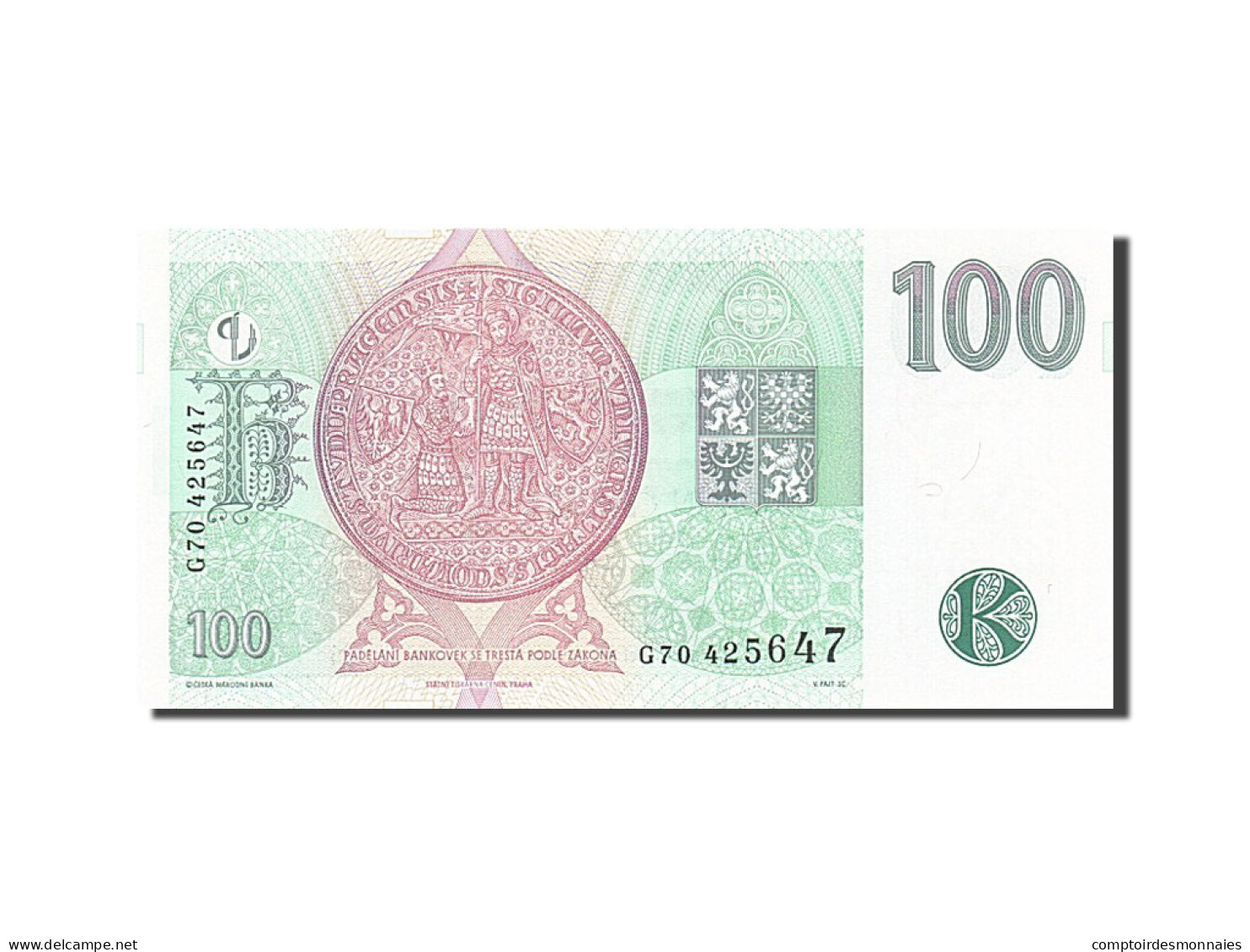 Billet, République Tchèque, 100 Korun, 1997, NEUF - Checoslovaquia