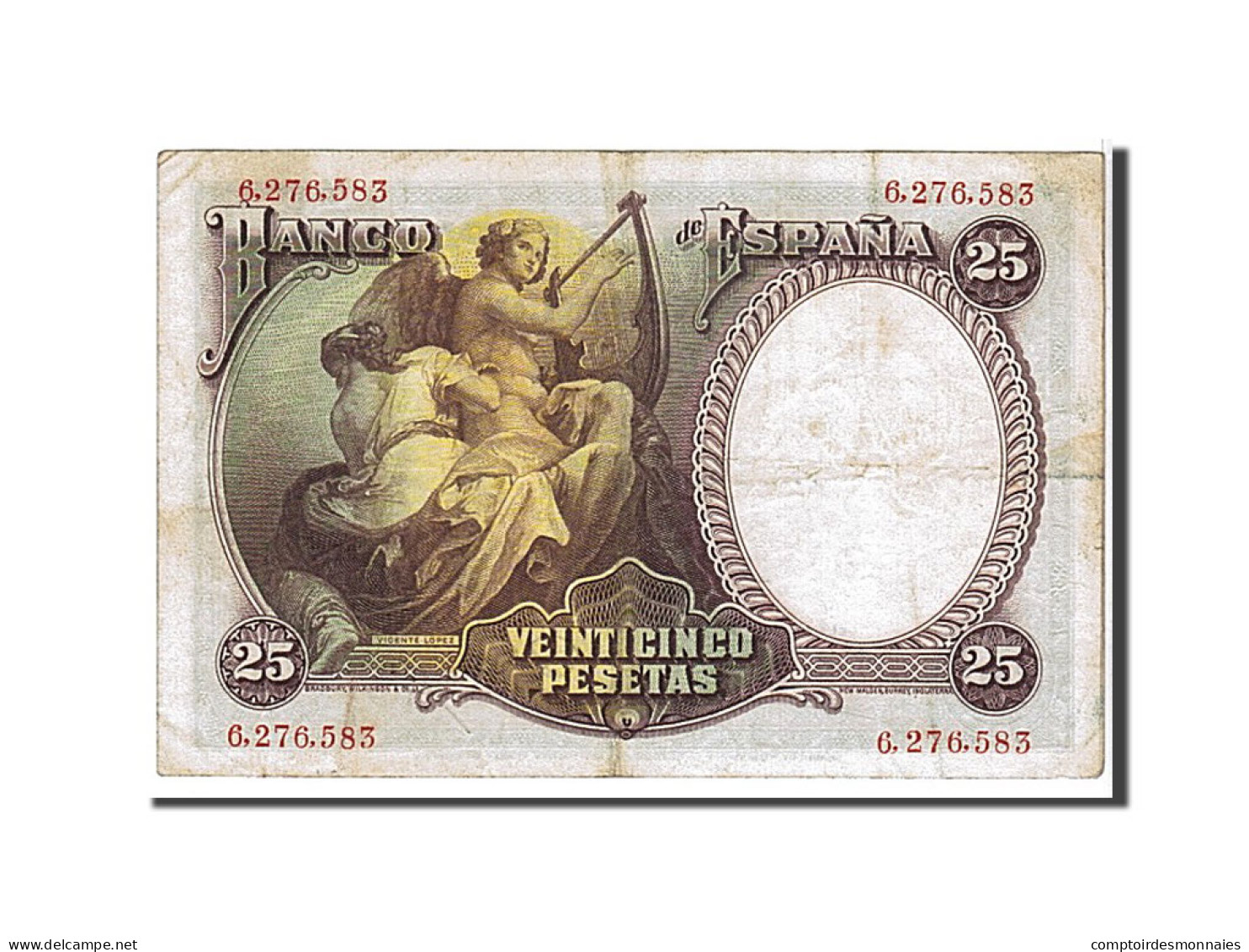 Billet, Espagne, 25 Pesetas, 1931, KM:81, TTB - 25 Pesetas