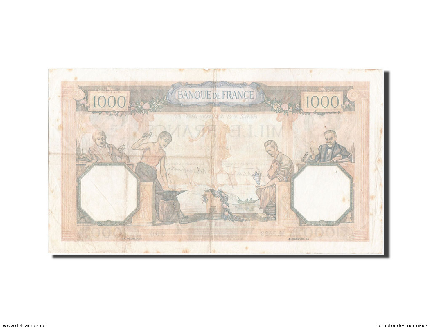 Billet, France, 1000 Francs, 1 000 F 1927-1940 ''Cérès Et Mercure'', 1939 - 1 000 F 1927-1940 ''Cérès Et Mercure''