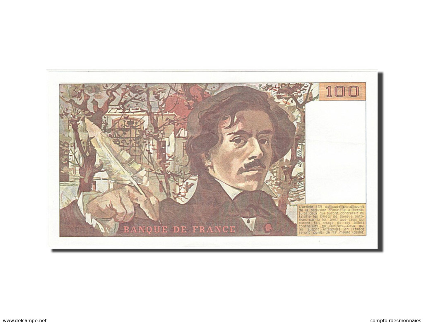 Billet, France, 100 Francs, 100 F 1978-1995 ''Delacroix'', 1984, SUP+ - 100 F 1978-1995 ''Delacroix''