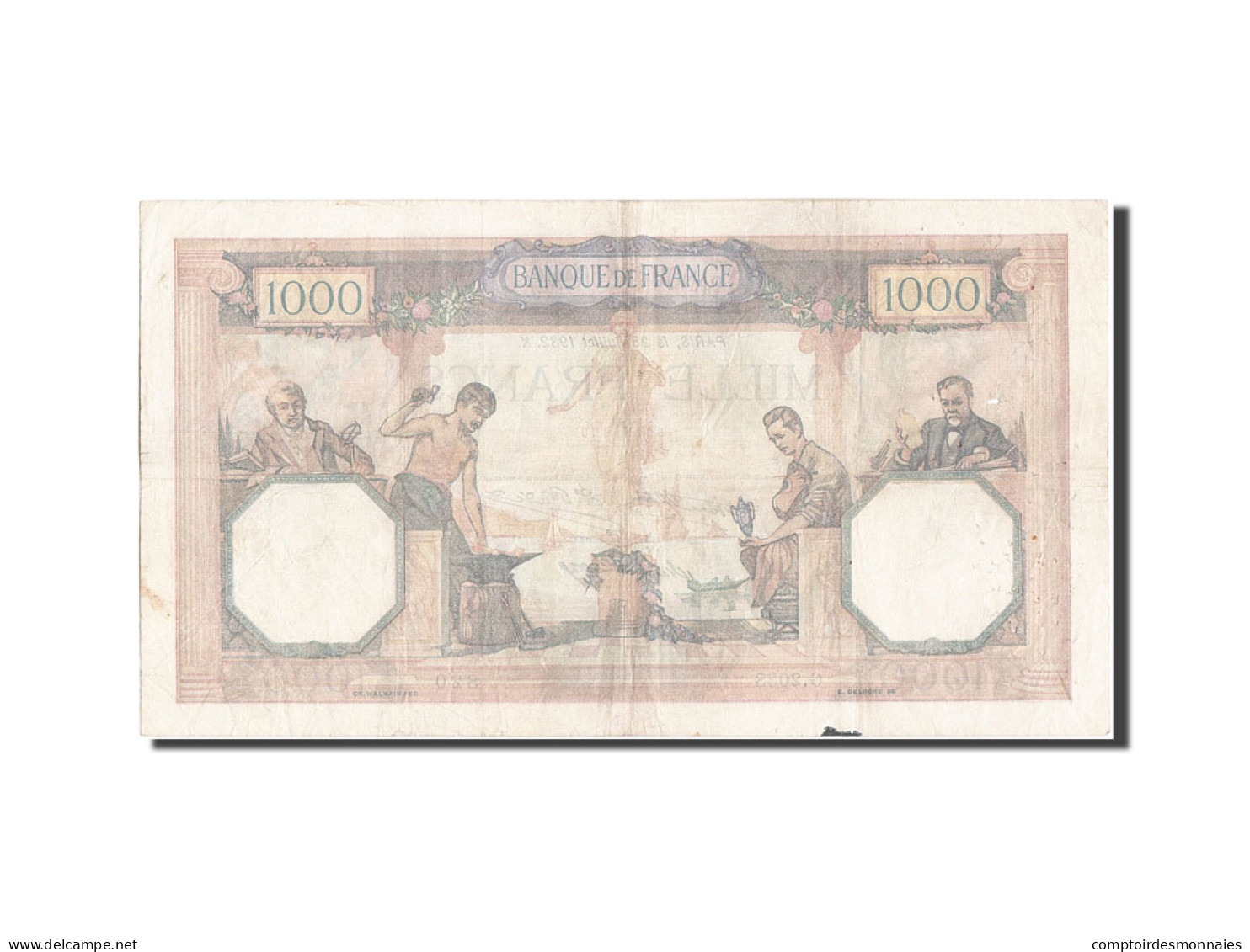 Billet, France, 1000 Francs, 1 000 F 1927-1940 ''Cérès Et Mercure'', 1932 - 1 000 F 1927-1940 ''Cérès Et Mercure''