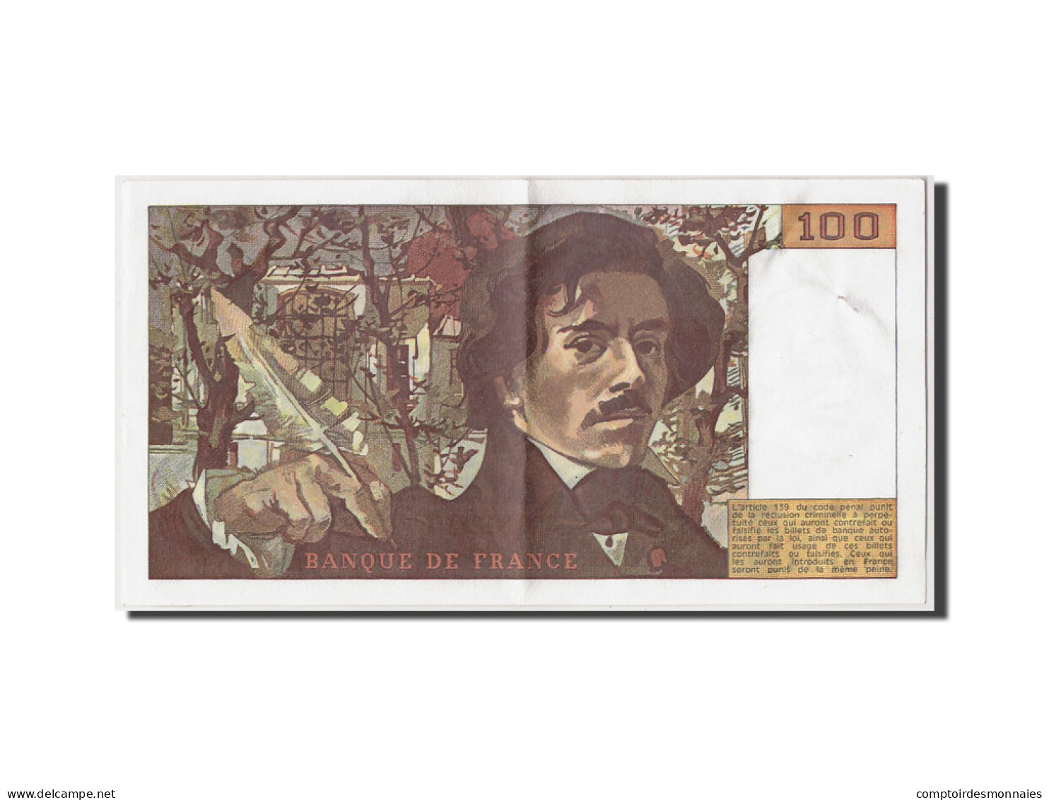 Billet, France, 100 Francs, 100 F 1978-1995 ''Delacroix'', 1978, TTB+ - 100 F 1978-1995 ''Delacroix''