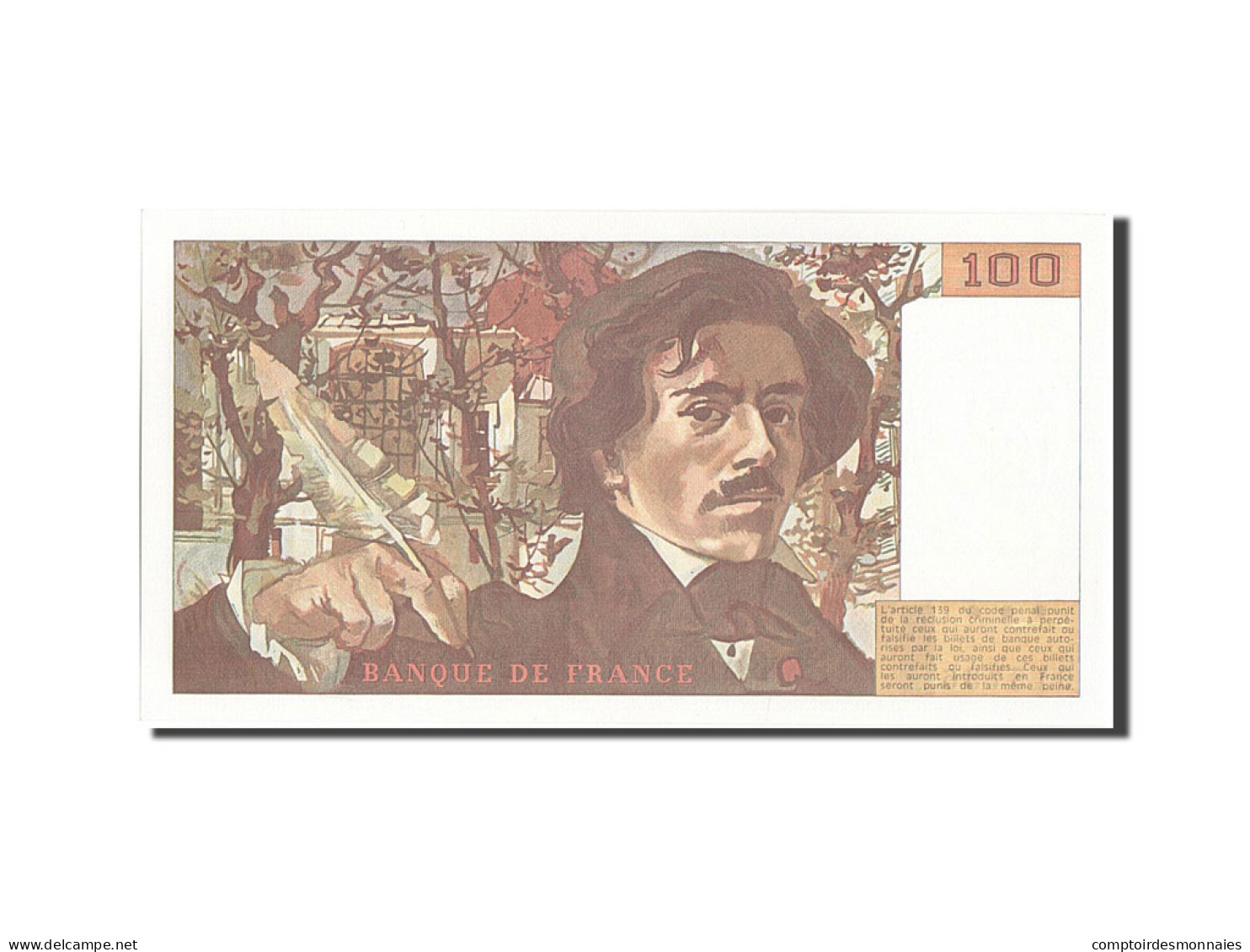 Billet, France, 100 Francs, 100 F 1978-1995 ''Delacroix'', 1985, SPL+ - 100 F 1978-1995 ''Delacroix''