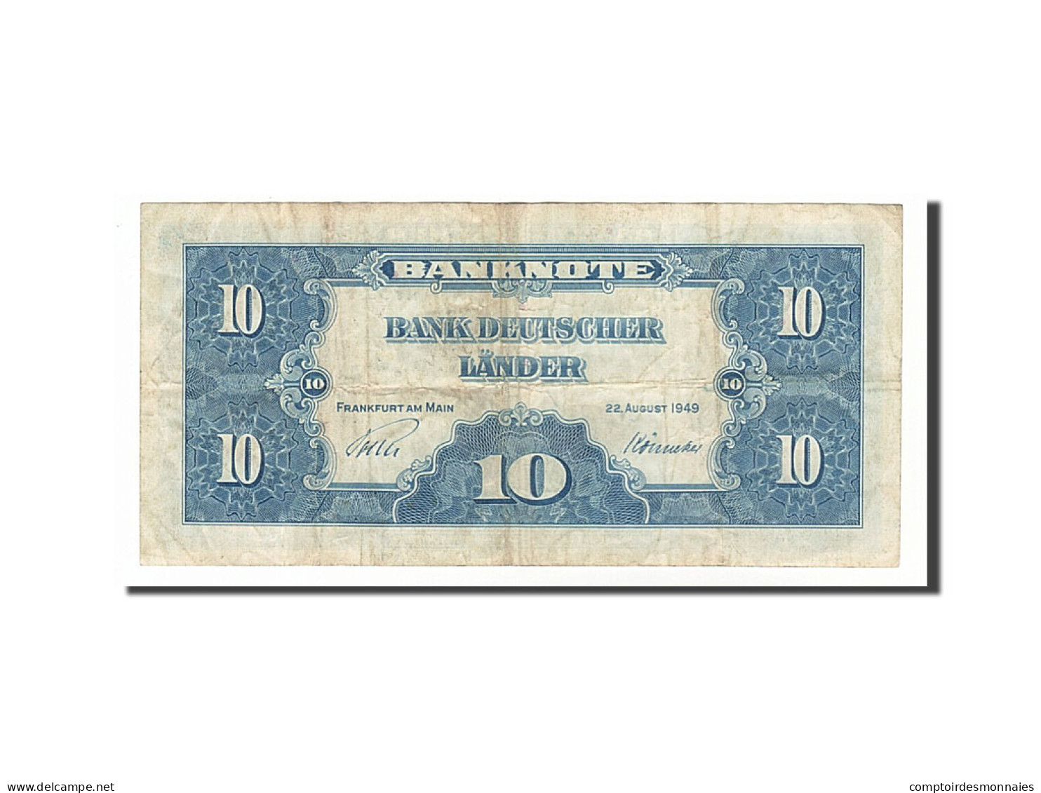 Billet, République Fédérale Allemande, 10 Deutsche Mark, 1949, 1949-08-22 - 10 DM