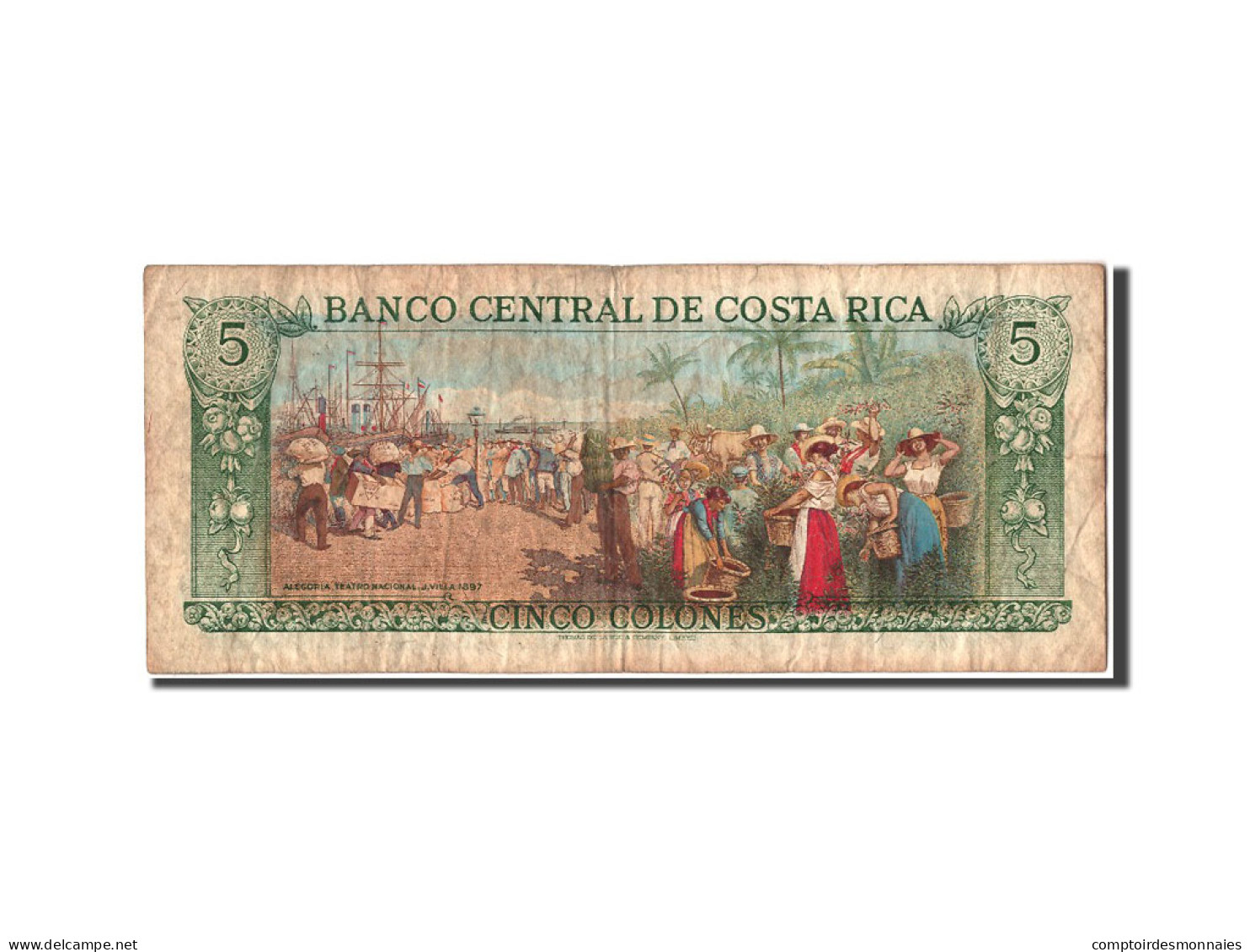 Billet, Costa Rica, 5 Colones, 1979, 1979-08-18, TB+ - Costa Rica