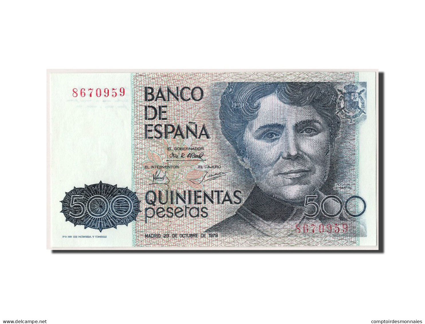 Billet, Espagne, 500 Pesetas, 1979, 1979-10-23, NEUF - [ 4] 1975-… : Juan Carlos I