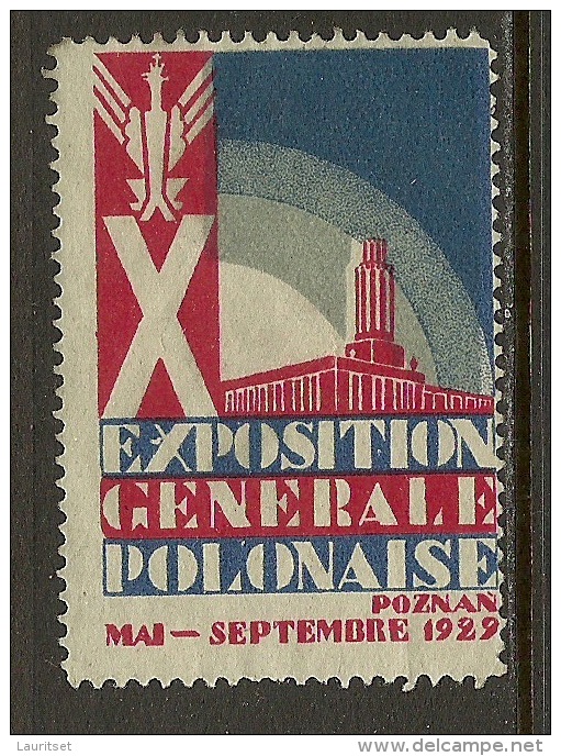 Reklamemarke 1929 Exposition Generale Polonaise In Poznan MNH - Viñetas