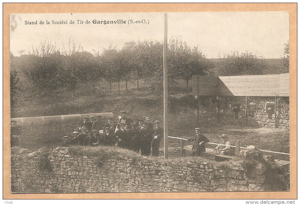 Stand De La Société De Tir De GARGENVILLE (S. Et O.) - écrite 1918 - STAND DE TIR - CIBLE - CARABINE - FUSIL - TIREUR - Gargenville