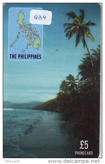 Télécarte PHILIPPINES * FILIPPIINES * EPACE (434) GLOBE * SATELLITE * MAPPEMONDE * TK Phonecard * - Filippine