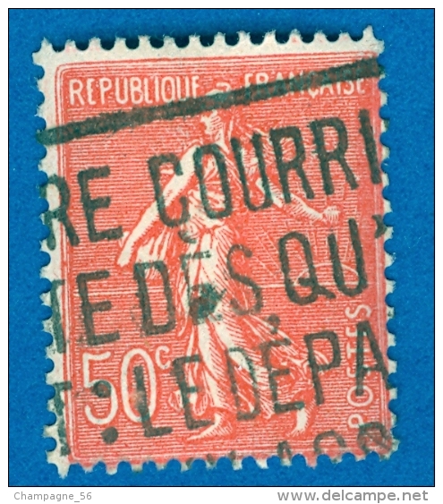 1924 / 1932 N° 199  FOND LIGNÉE TRACE DOS CHARNIÈRE OBLITÉRÉ 24.00 € - Used Stamps