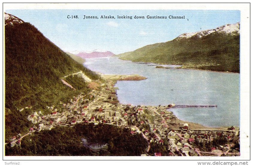 ALASKA - JUNEAU LOOKING DOWN GASTINEAU CHANNEL - Juneau