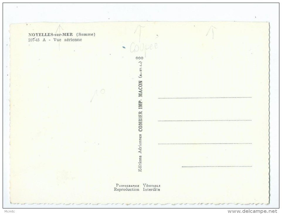 CPM Coupée - Noyelles Sur Mer - Vue Aérienne - Noyelles-sur-Mer