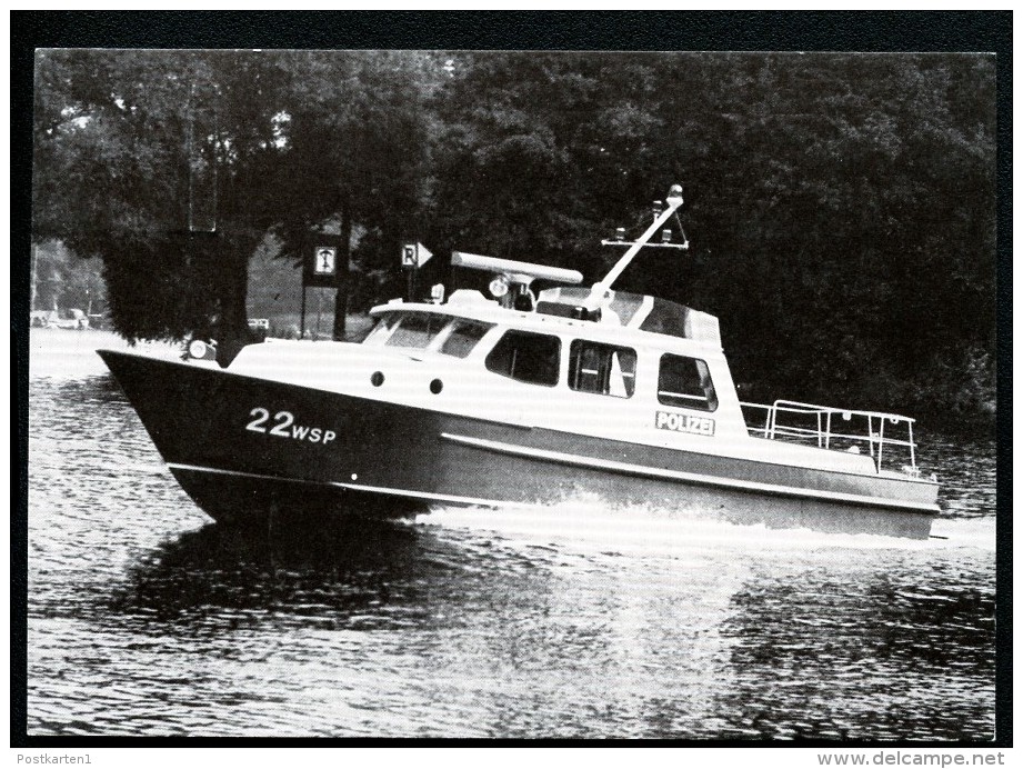 BERLIN PP76 D2/003 Privat-Postkarte KORMORAN POLIZEISCHUTZBOOT 1977 - Privatpostkarten - Gebraucht