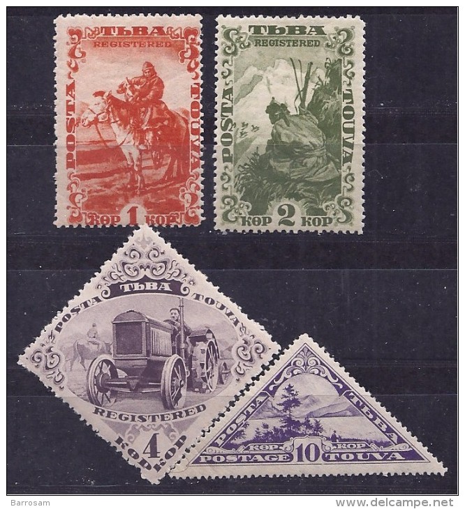 TannuTuva1934: Lot Of 4 Mh* - Touva