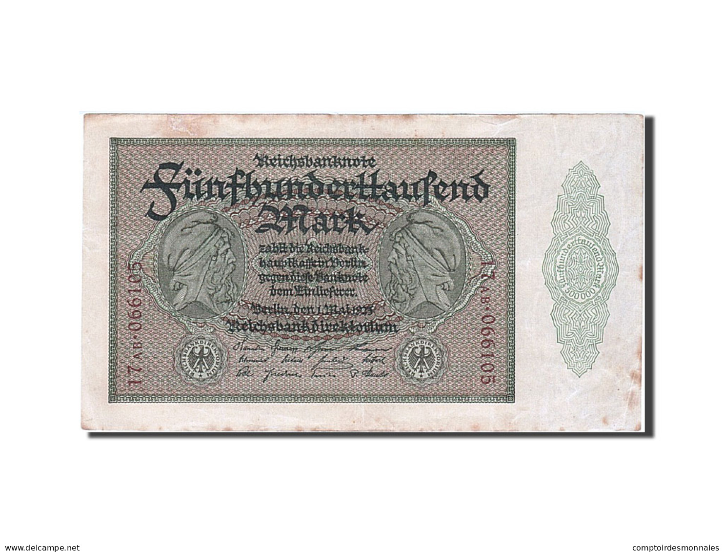 Billet, Allemagne, 500,000 Mark, 1923, 1923-05-01, TTB - 5 Mio. Mark