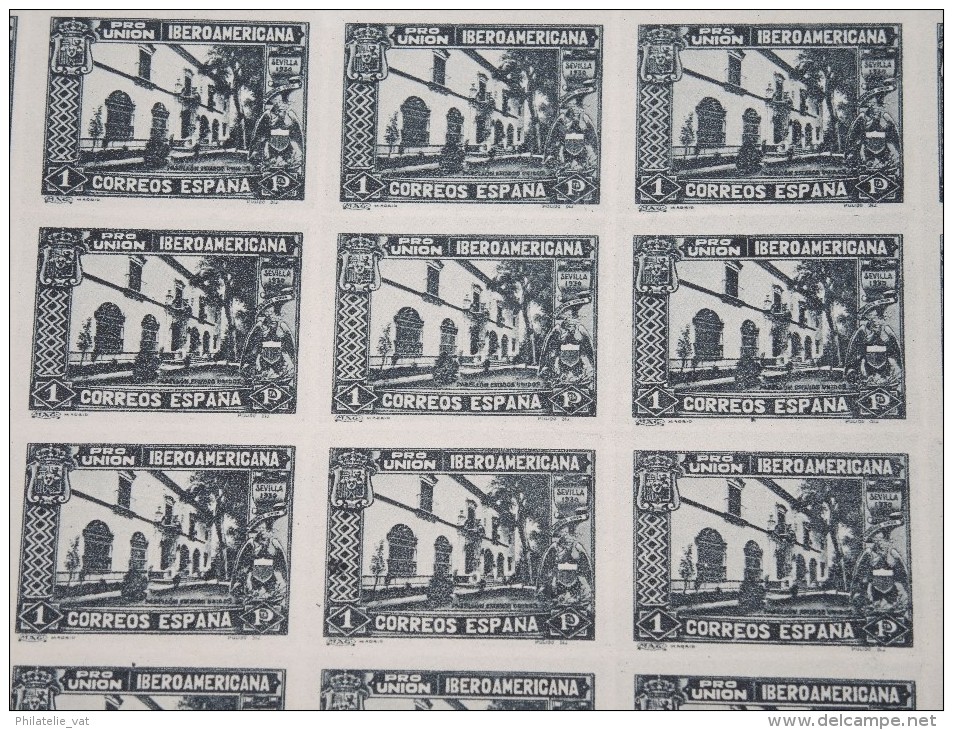 ESPAGNE - Période Royaume - Exposition De Séville 1930 - Panneau De 25 Ex - Non Dentelés - Trés Rare - Lot N° 6202 - Ungebraucht