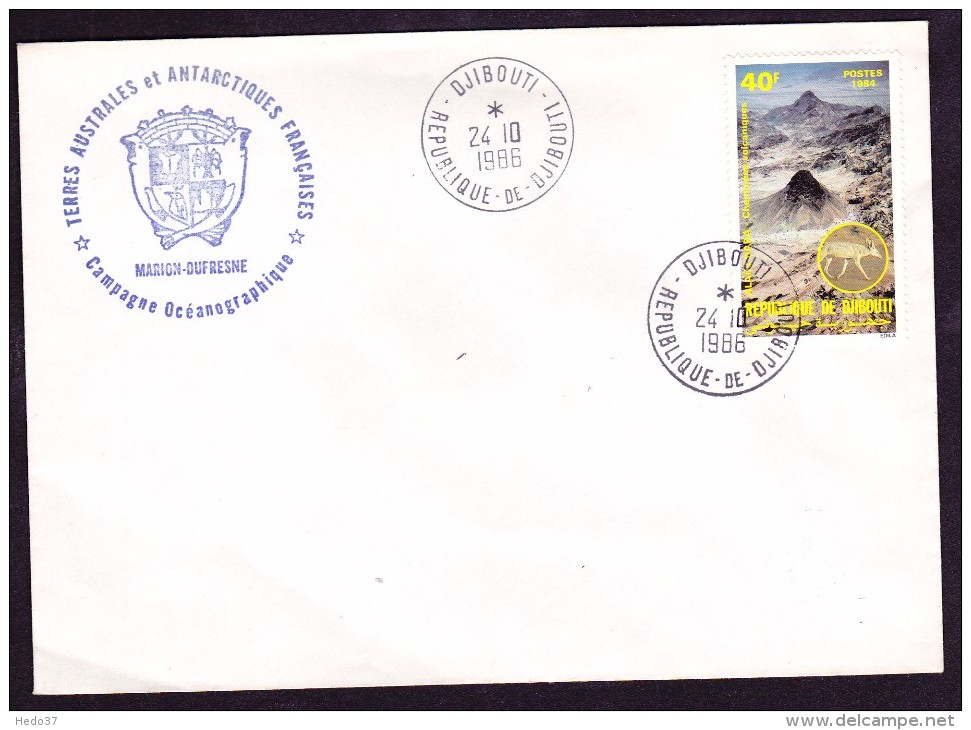 Djibouti Antarctique Lettre - Other & Unclassified