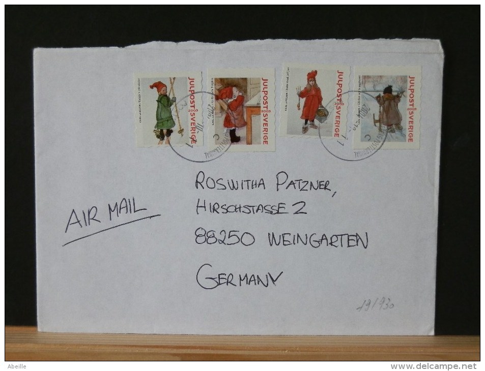 49/930B    LETTRE    SUEDE  POUR GERMANY - Briefe U. Dokumente