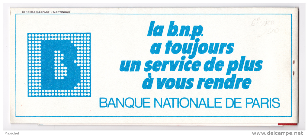 Billet De Passage "Cie Gle Transatlantique, French Line" De Fort De France à 1 Port Européen Le 6.8.74, Publicité "BNP" - Mondo