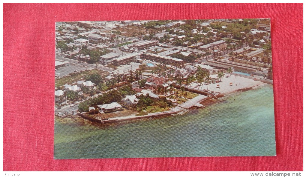 Florida> Key West  Aerial View  South Beach  & Resort Hotels------1823 - Key West & The Keys