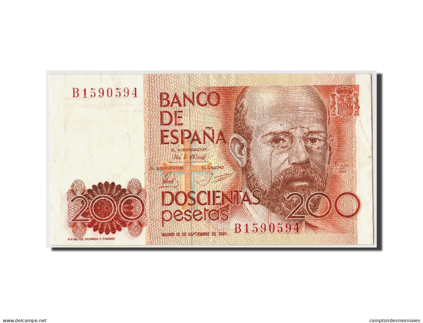 Billet, Espagne, 200 Pesetas, 1980, 1980-09-16, TTB+ - [ 4] 1975-… : Juan Carlos I