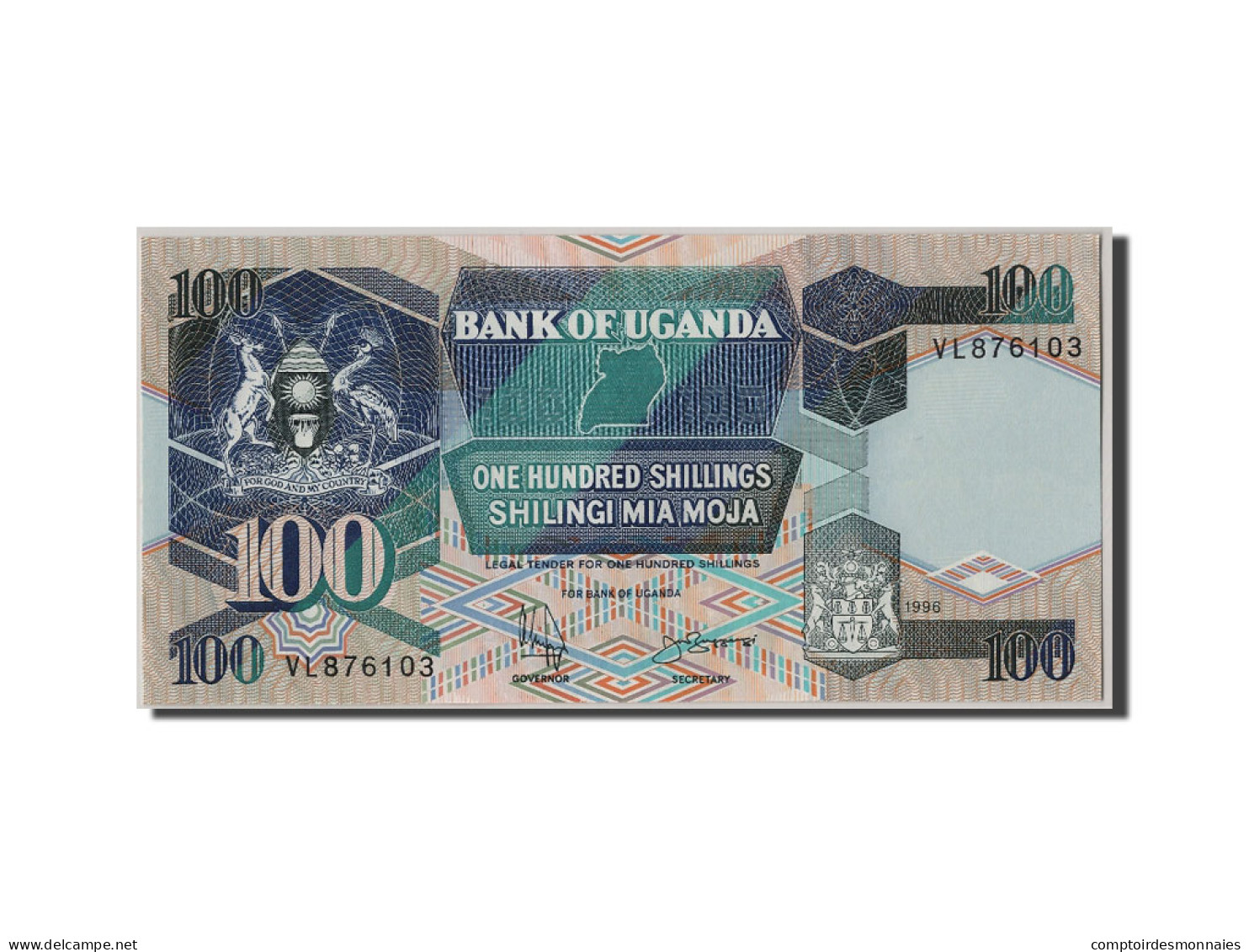 [#305579] Ouganda, 100 Shillings Type 1987 - Uganda