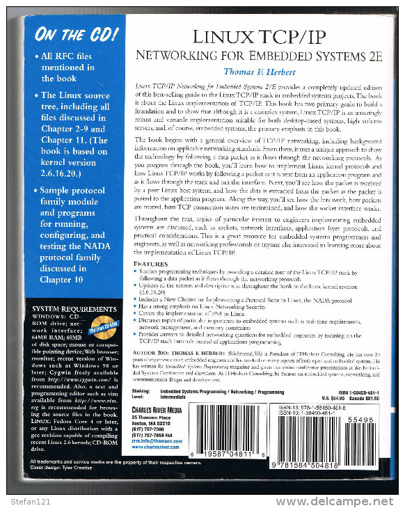 Linux TCP/IP - Networking For Embedded Systems 2 E - 2007 - Thomas F. Herbert - 628 Pages 23,5 X 18,8 Cm - Ingenieurswissenschaften