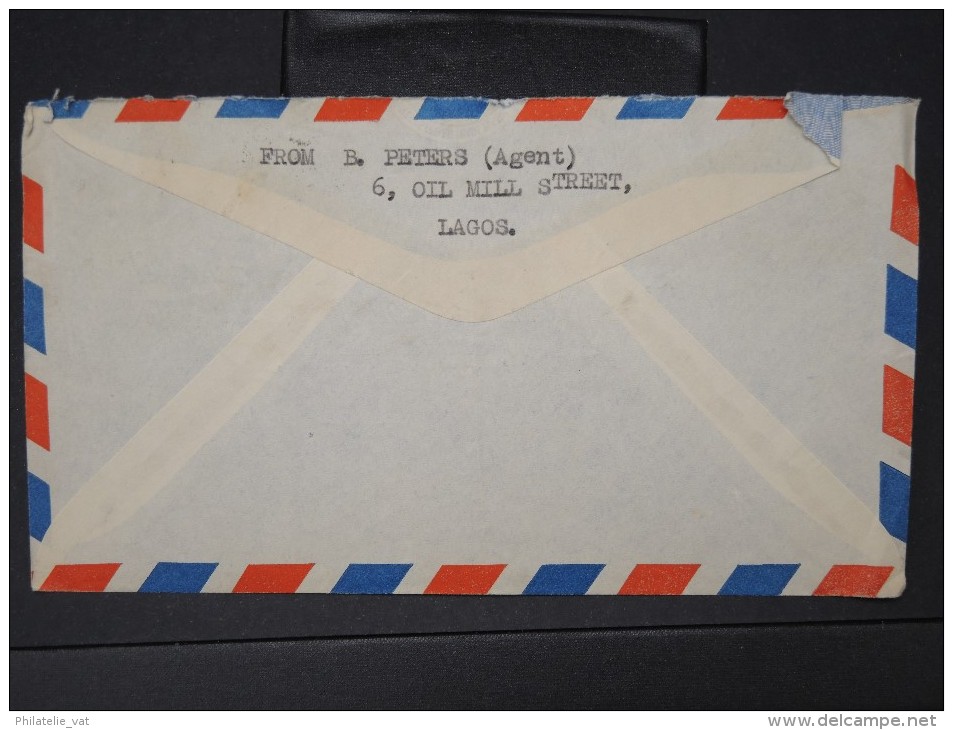 GRANDE BRETAGNE- NIGERIA- Lot De 5 Enveloppes De Lagos Pour Paris Période 1947 à étudier   P4887 - Nigeria (...-1960)