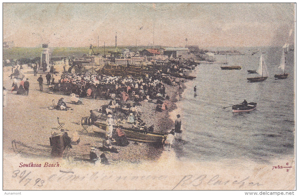 Reino Unido-Portsmouth--1903--Southsea Beach--Fechador--Charente,Francia Y Portsmouth - Portsmouth