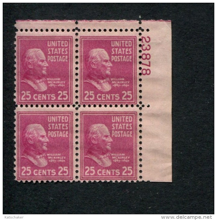 USA POSTFRIS MINT NEVER HINGED POSTFRISCH EINWANDFREI SCOTT 829 PRESIDENTIAL ISSUE P#block Of 4 - Plate Blocks & Sheetlets