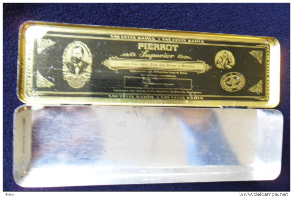 BOÎTE A CIGARES DANNEMANN BRASIL PIERROT Superior SIGAAR CIGAR TIN CAN BOX CIGARS Tabac Tabak Tobacco Tabacco Z222 - Zigarrenkisten (leer)