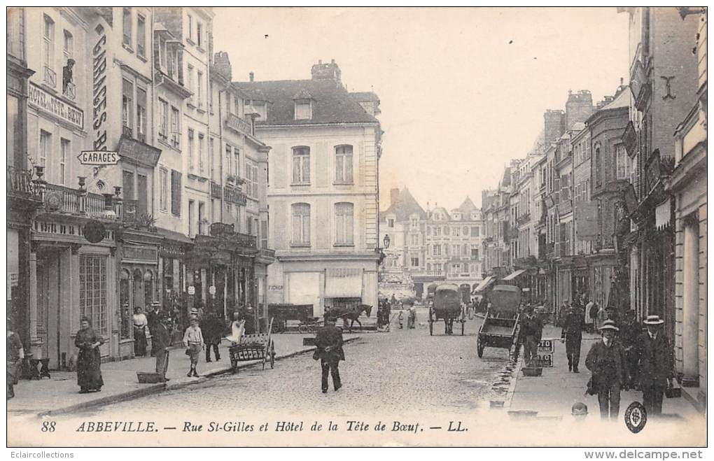 Abbeville     80      Rue  St Gilles. Hôtel De La Tête De Boeuf - Abbeville