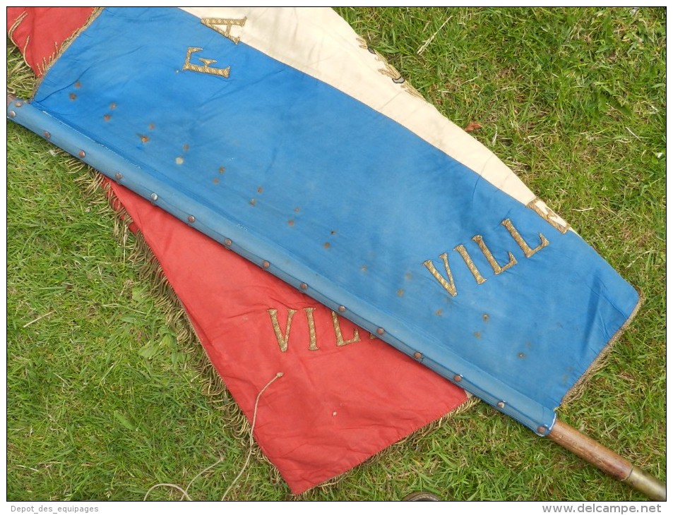 SUPERBE DRAPEAU FANFARE de PARIS années 1920-1930 à voir !!!!!!!!!