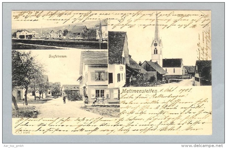 AK ZH Mettmenstetten 1903-10-01 Foto Künzli #10247 - Mettmenstetten