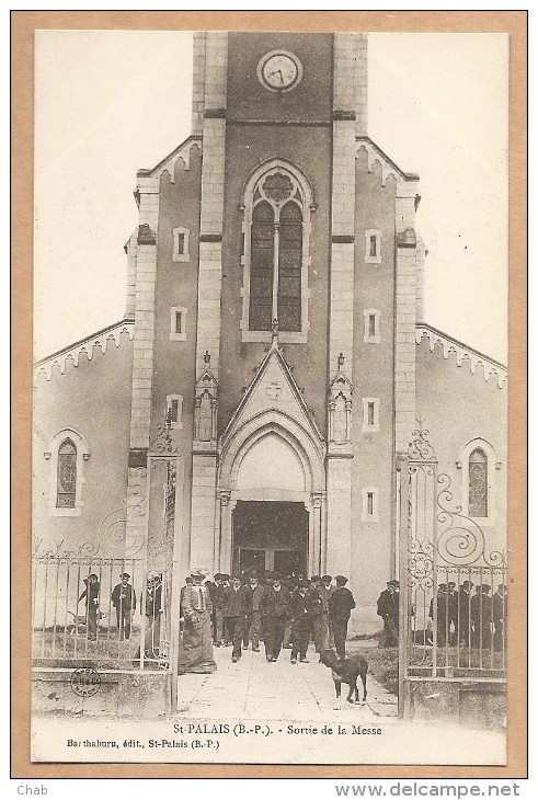 St. PALAIS (B.P.) - Sortie De La Messe - EGLISE - Saint Palais