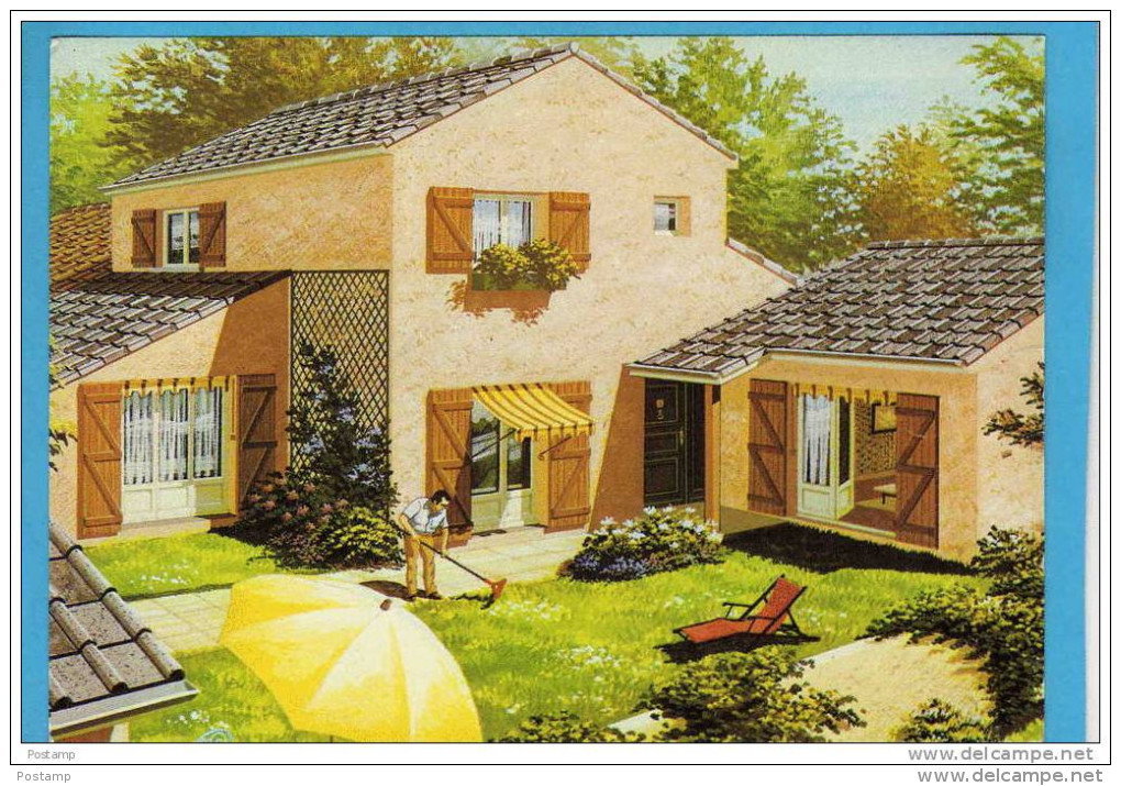 Carte Postale-pseudo Entier Postal- Quartier Saint Hubert -RAMBOUILLET Années 70-pub Maisons Papyrus - Private Stationery