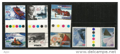 Brise-glace RSV Aurora,motoneige,scientifiques,paysages,etc.  8 T-p Neufs ** En Bandes Se-tenant Avec Vignette Centrale - Unused Stamps