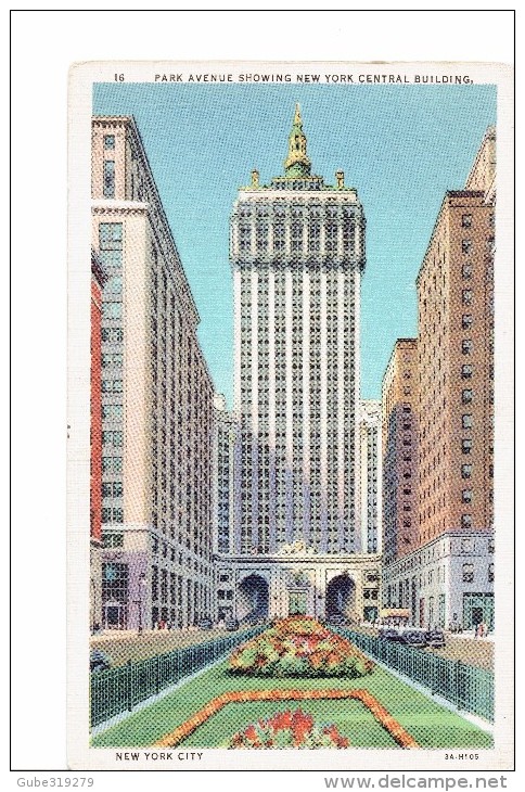 UNITED STATES 1936 - VINTAGE POSTCARD NEW YORK - N.Y.CENTRAL BUILDING VIEW FROM PARK AVE POSTM NEW YORK JUL 9,1936   POS - Autres Monuments, édifices