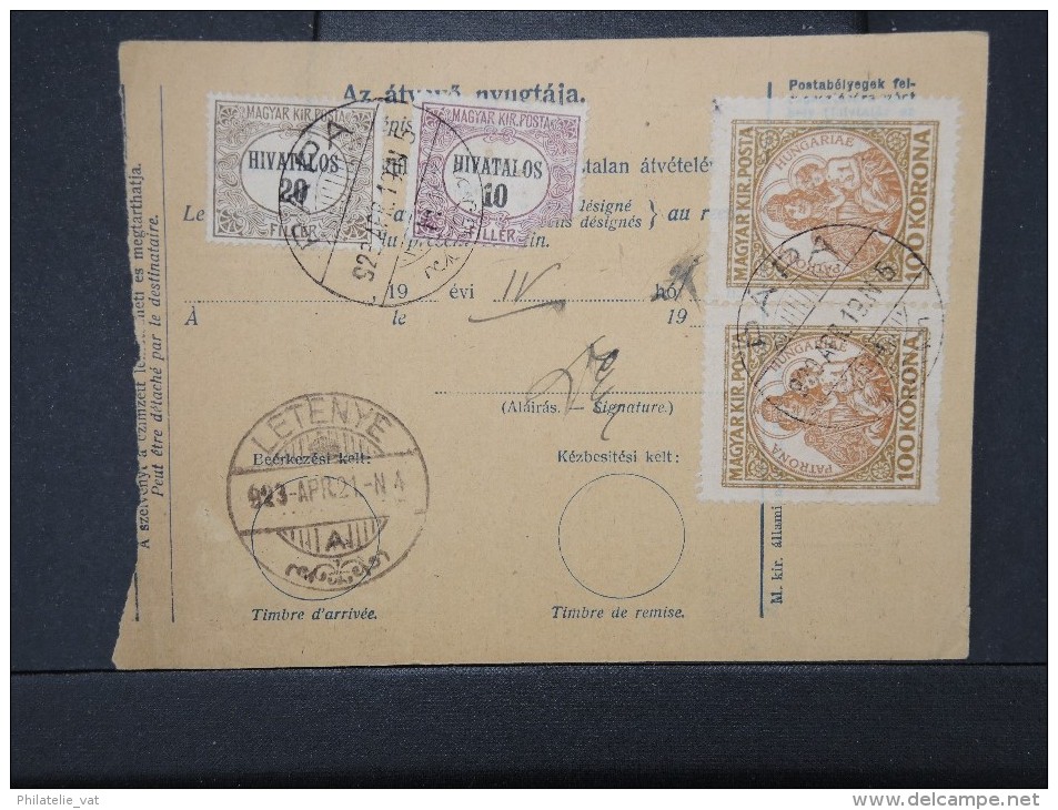 HONGRIE - Détaillons Collection De Bulletins  D Expéditions  - Colis Postaux  - A Voir - Lot N° P5412 - Paquetes Postales