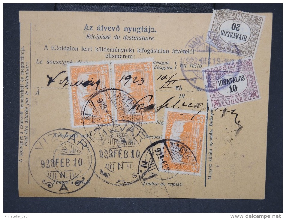 HONGRIE - Détaillons Collection De Bulletins  D Expéditions  - Colis Postaux  - A Voir - Lot N° P5429 - Parcel Post