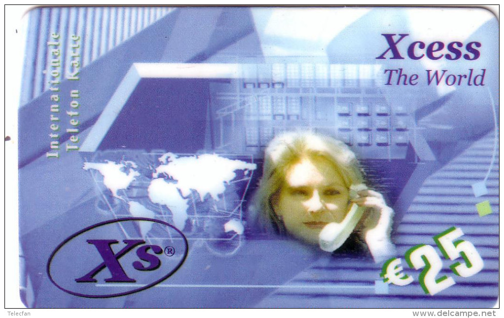 ALLEMAGNE GERMANY PREPAID XCESS THE WORLD 25€ NEUVE MINT NUMEROTEE - [2] Móviles Tarjetas Prepagadas & Recargos