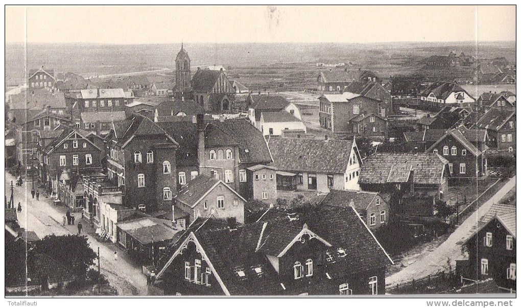 Nordseebad LANGEOOG Panorama 3 Fach Klappkarte TOP-Eerhaltung Ungelaufen - Langeoog