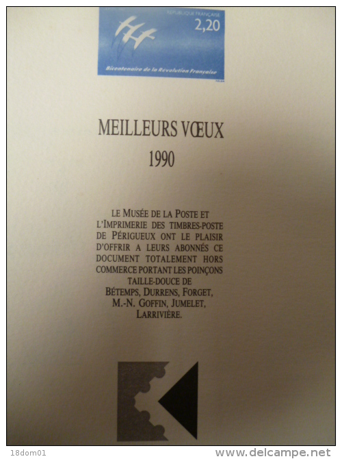 Documents De La Poste, Année 1990, Année Compléte, 46 Documents - Collections