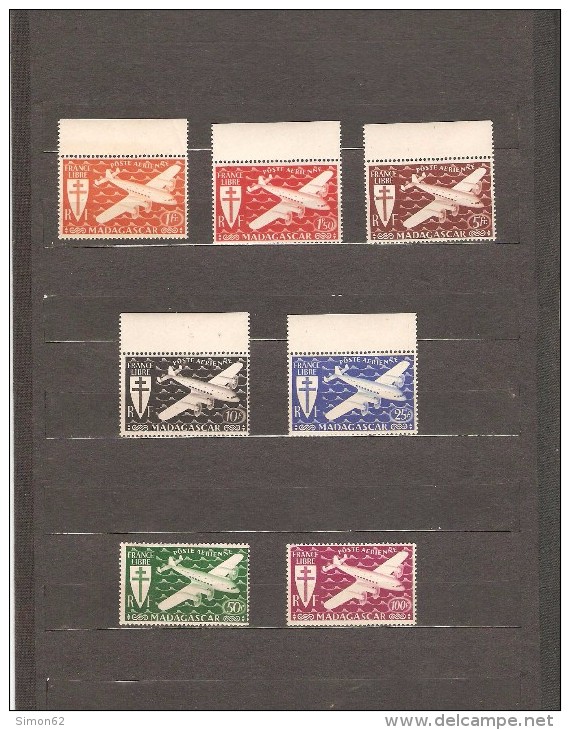 MADAGASCAR POSTE AERIENNE  N° 55/61 NEUF ** MNH LUXE   SERIE DE LONDRE - Poste Aérienne