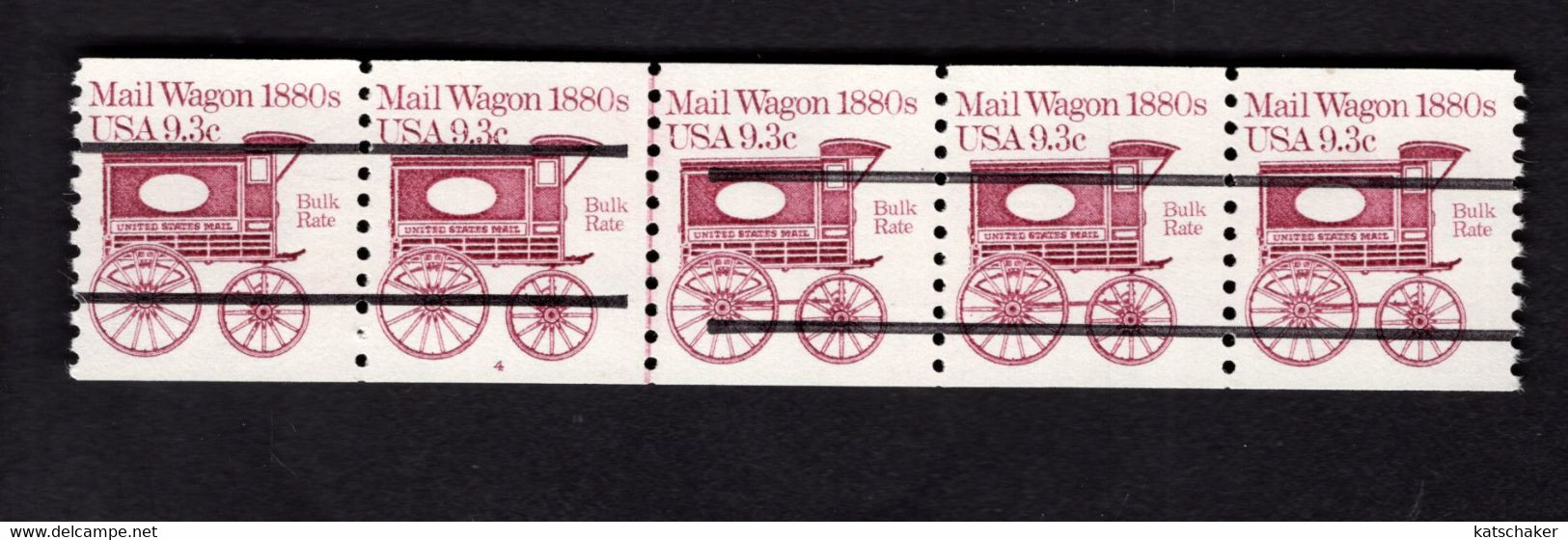 316933812 SCOTT 1903A POSTFRIS MINT NEVER HINGED EINDWANDFREI - TRANSPORTATION - MAIL WAGON 1880S - PCN5 -PLATE 4 - Rollenmarken (Plattennummern)