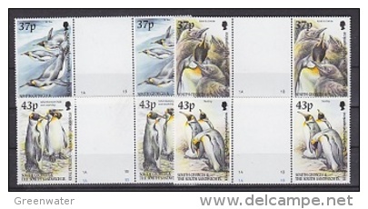 South Georgia 2000 King Penguins 4v Gutter ** Mnh (22046) - Südgeorgien