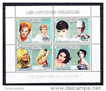 Congo 2006 Actrices Celebres  M/s ** Mnh (19800B) - Nuovi